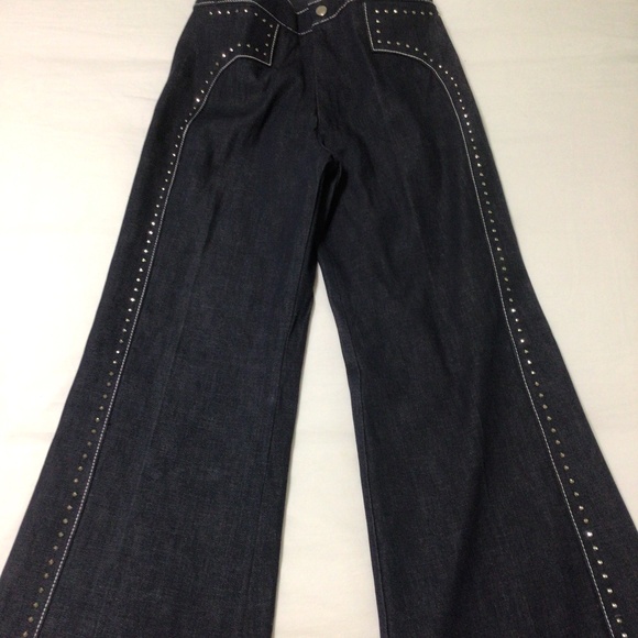 Vintage Lord Isaacs 100% cotton jeans. Model  Sombrero  size 7/8 navy. 70’s - Picture 1 of 16